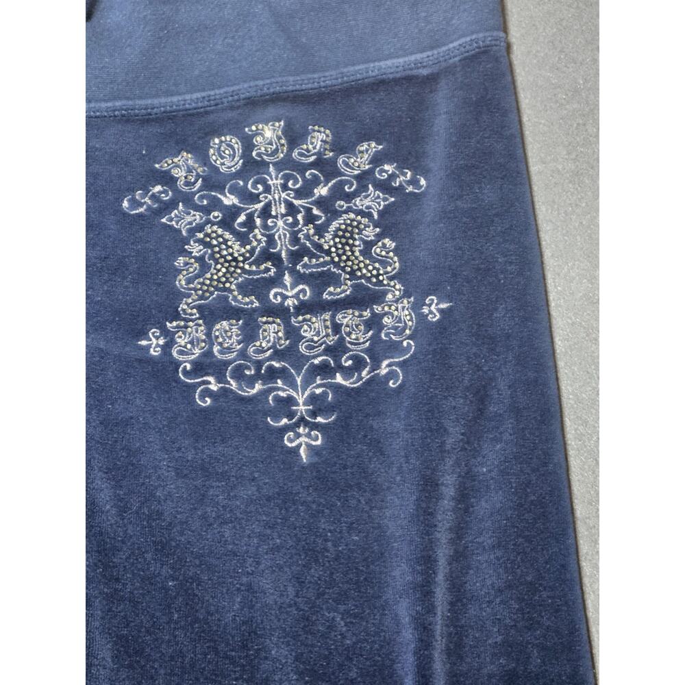Vintage Express Womens Medium Bedazzled Royal Blue Decorative Top & Bottom Set - Picture 15 of 16